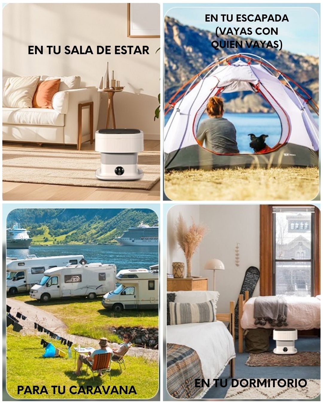 Burbly® – Mini Lavadora Portátil Automática: ¡Lava en segundos!