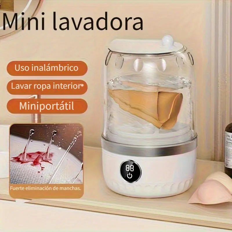 Burbly® – Mini Lavadora Portátil Automática: ¡Lava en segundos!