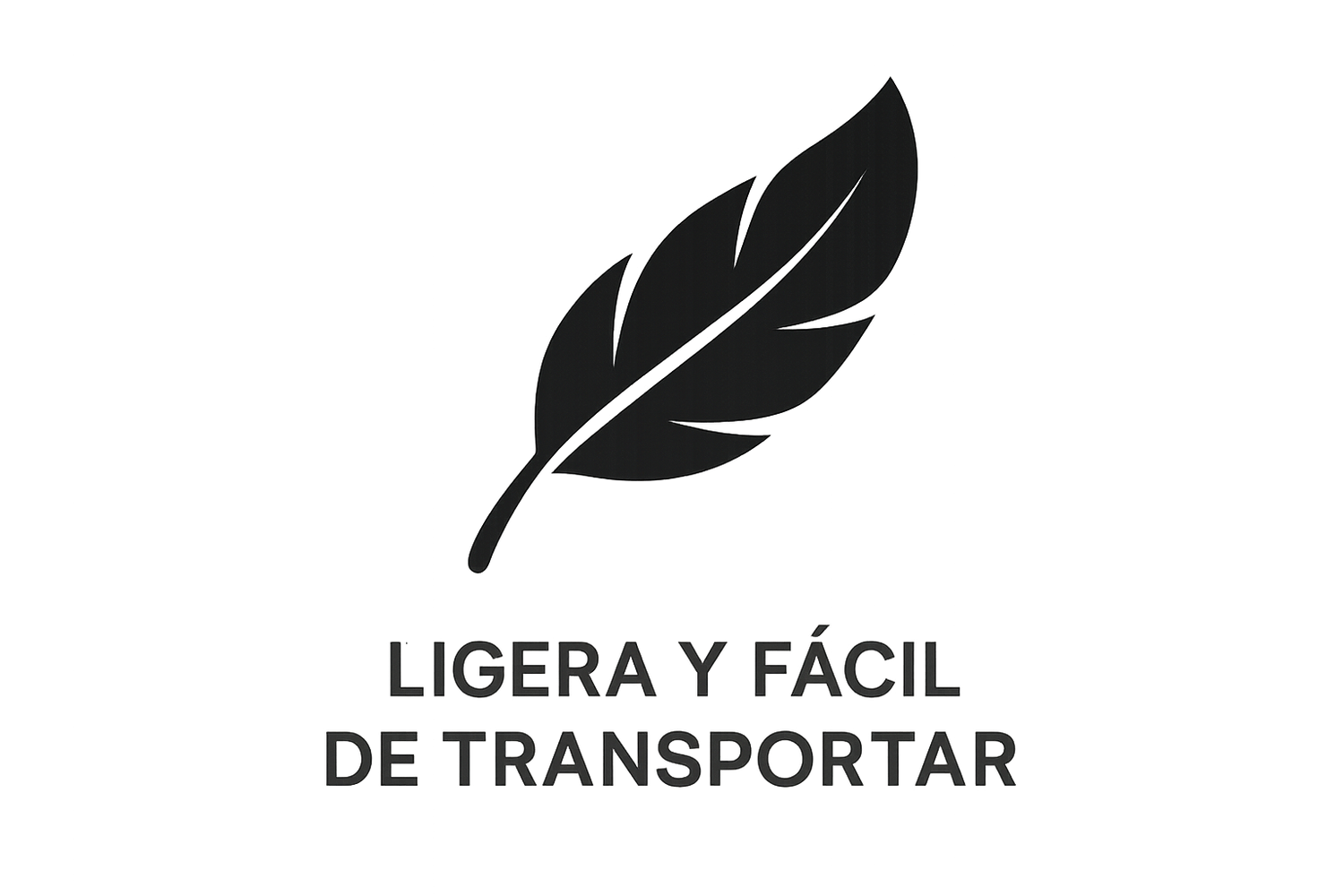 ICONO DE UNA PLUMA QUE PONGA DEBAJO LIGERA Y FÁCIL DE TRANSPORTAR