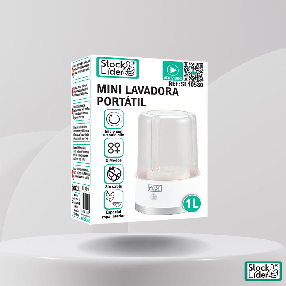 Burbly® – Mini Lavadora Portátil Automática: ¡Lava en segundos!