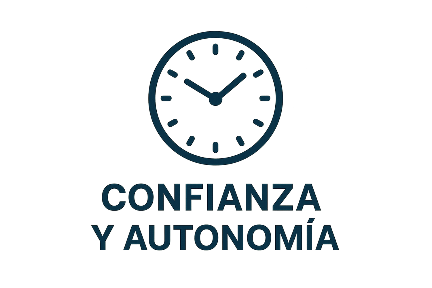 UN ICONO DE UN RELOJ QUE PONGA "CONFIANZA Y AUTONOMÍA"